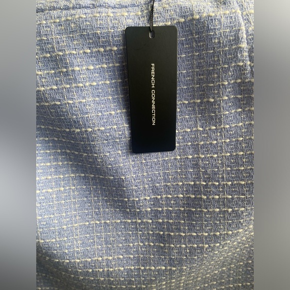 French Connection Effie Boucle Zippered Skirt NWT Size 10 BLUEBELL - Picture 6 of 6